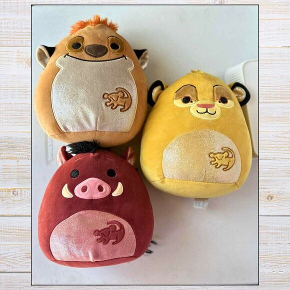 Squishmallows Disney Lion King 8" Plush Set Simba Timon Pumbaa Trio - Picture 1 of 3